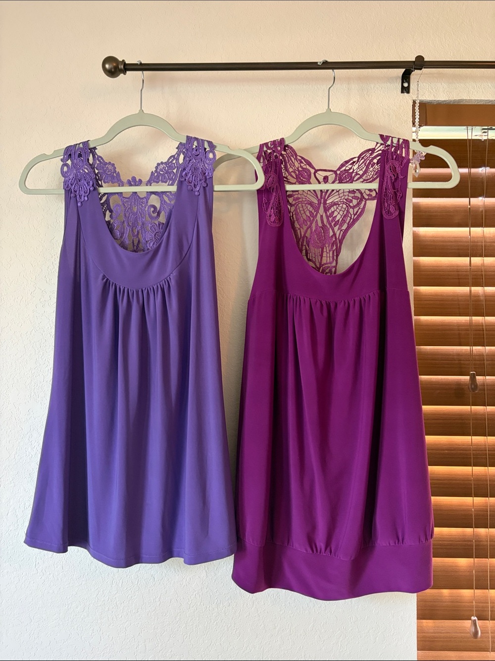 2 Lace-Back Sleeveless Tops